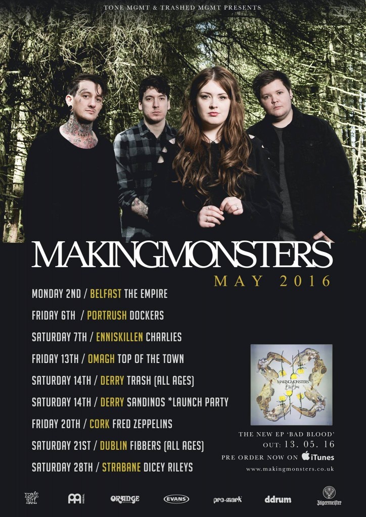 Making Monsters Irish tour 2016