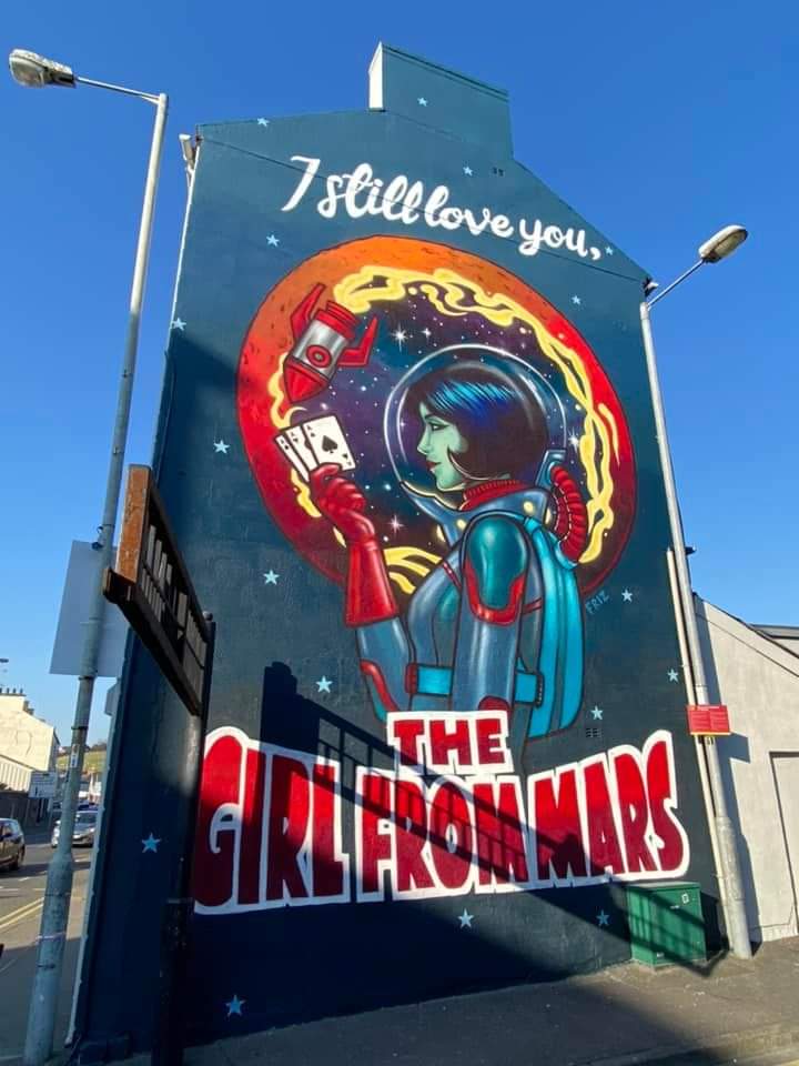 Girl From Mars Mural in Downpatrick by This is Friz