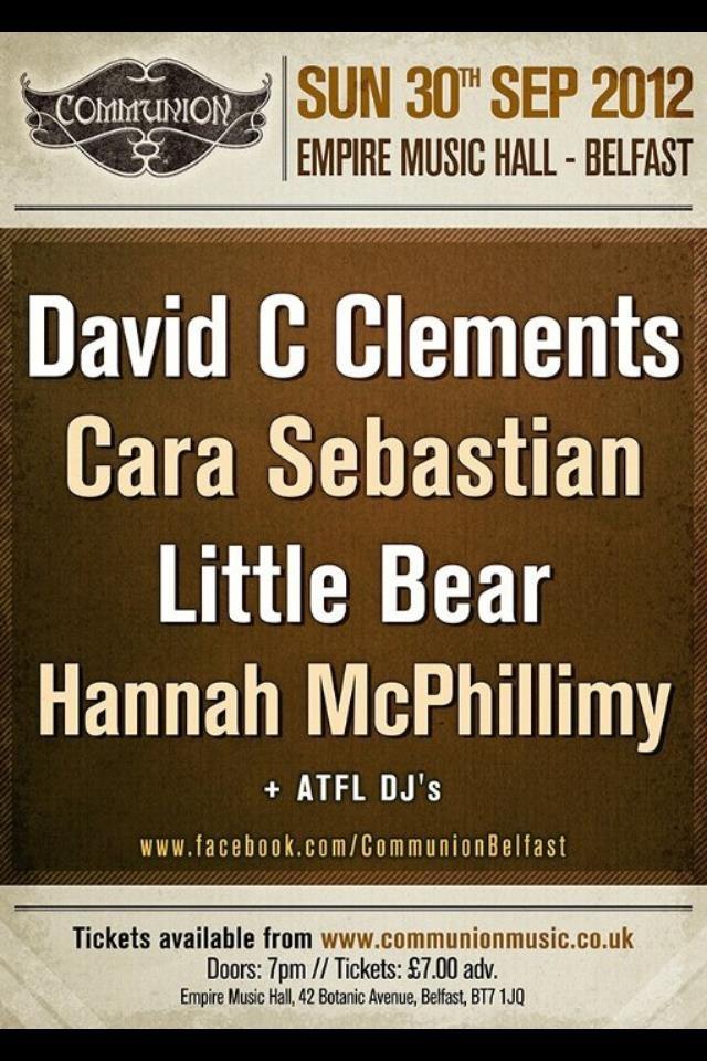 Communion Presents David C Clements – 30th September 2012