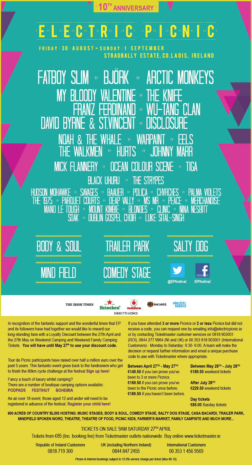 Electric Picnic 2013 Line Up Announced