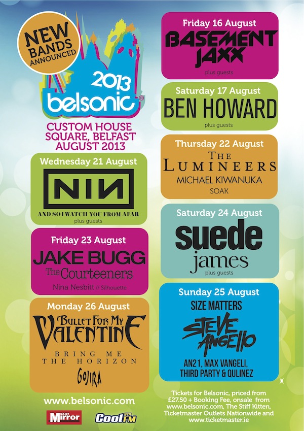 Nine New Additions to Belsonic 2013 Line up
