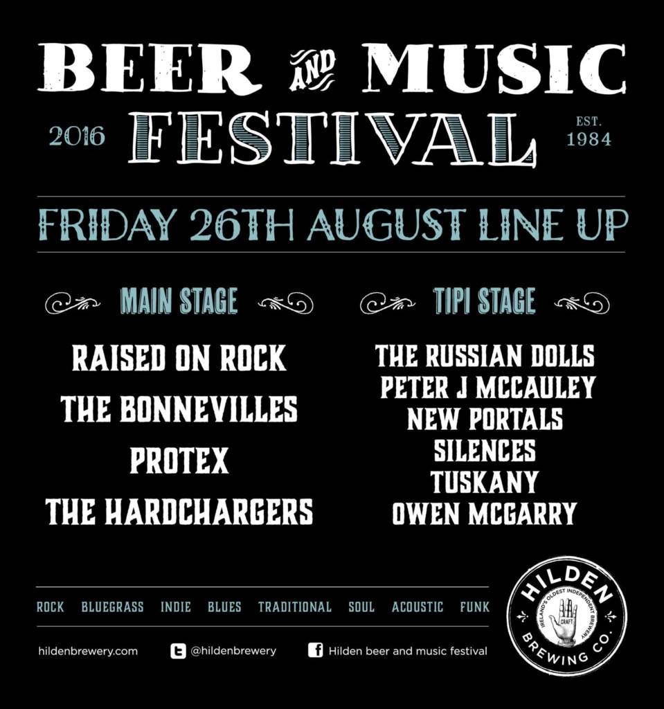 friday lineup Hilden beer and music festival 2016