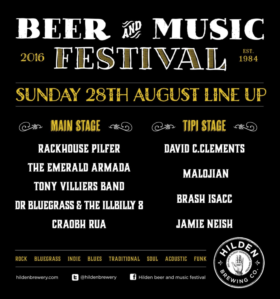 sunday lineup Hilden Beer & Music Festival 2016