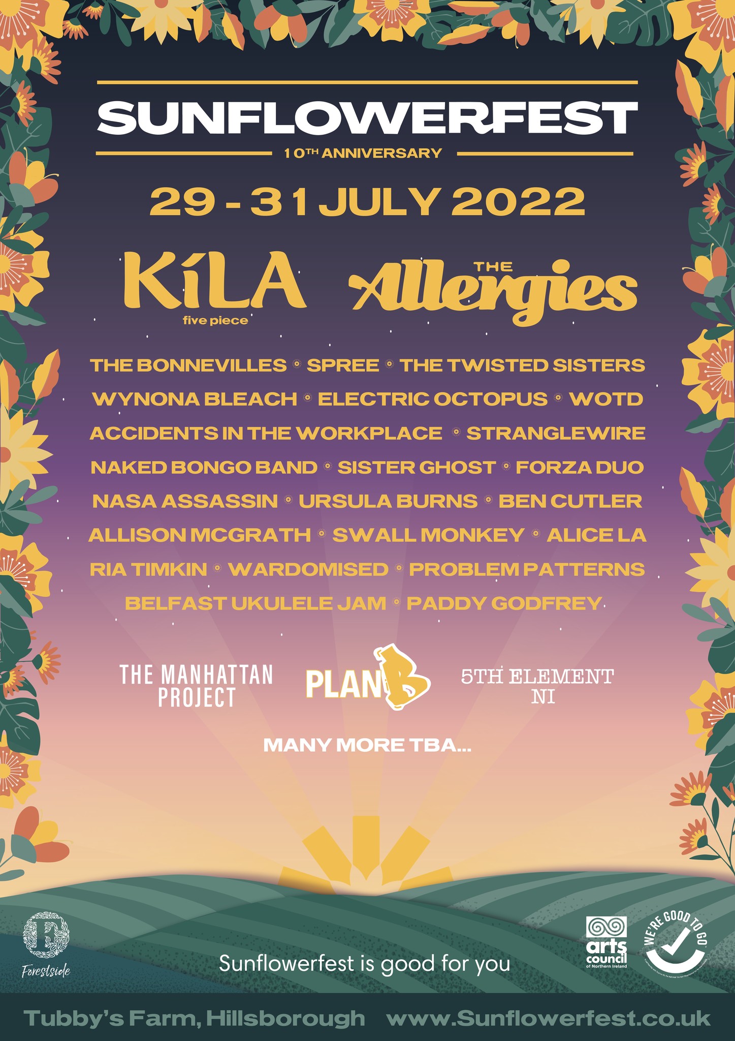 Sunflowerfest 2022 Lineup Announced Chordblossom