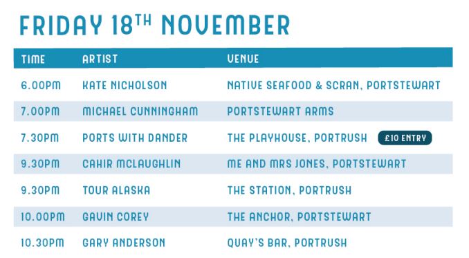 Atlantic Sessions 2022 Friday Line up