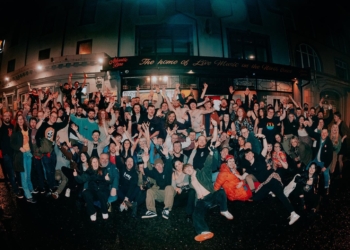 Crowd outside the Atlantic Bar Portrush - Photography by Ciara McMullan