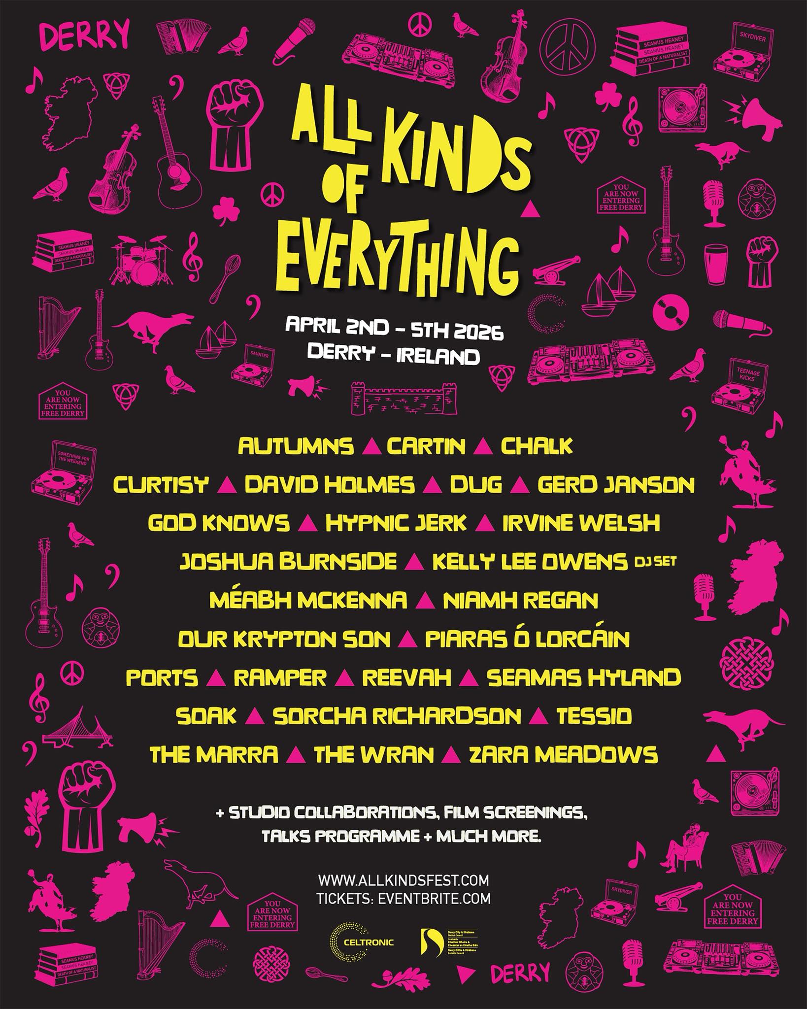 All Kinds of Everything Festival 2026 Line up Poster