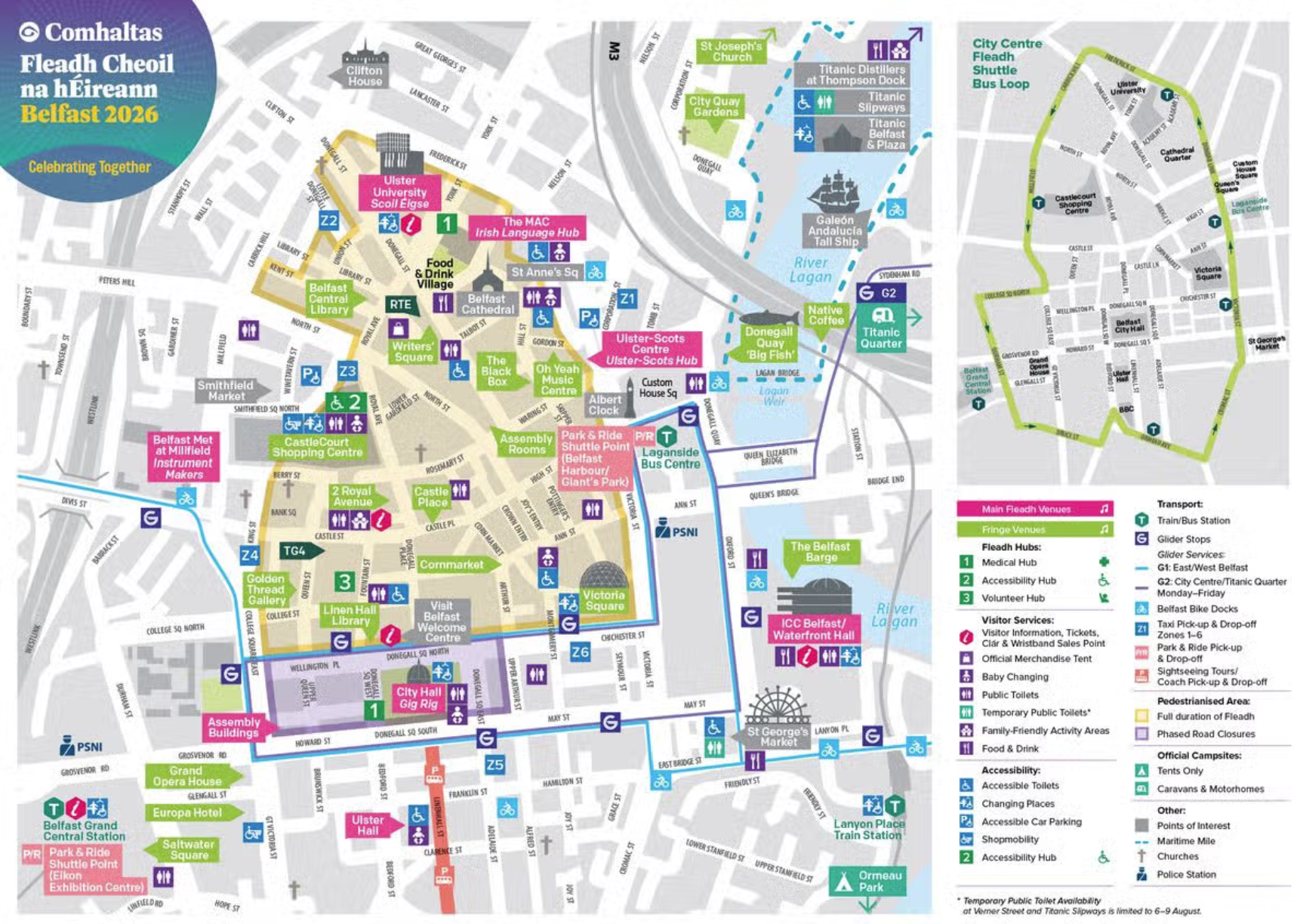 Fleadh Cheoil na hÉireann - Belfast 2026 Event Map