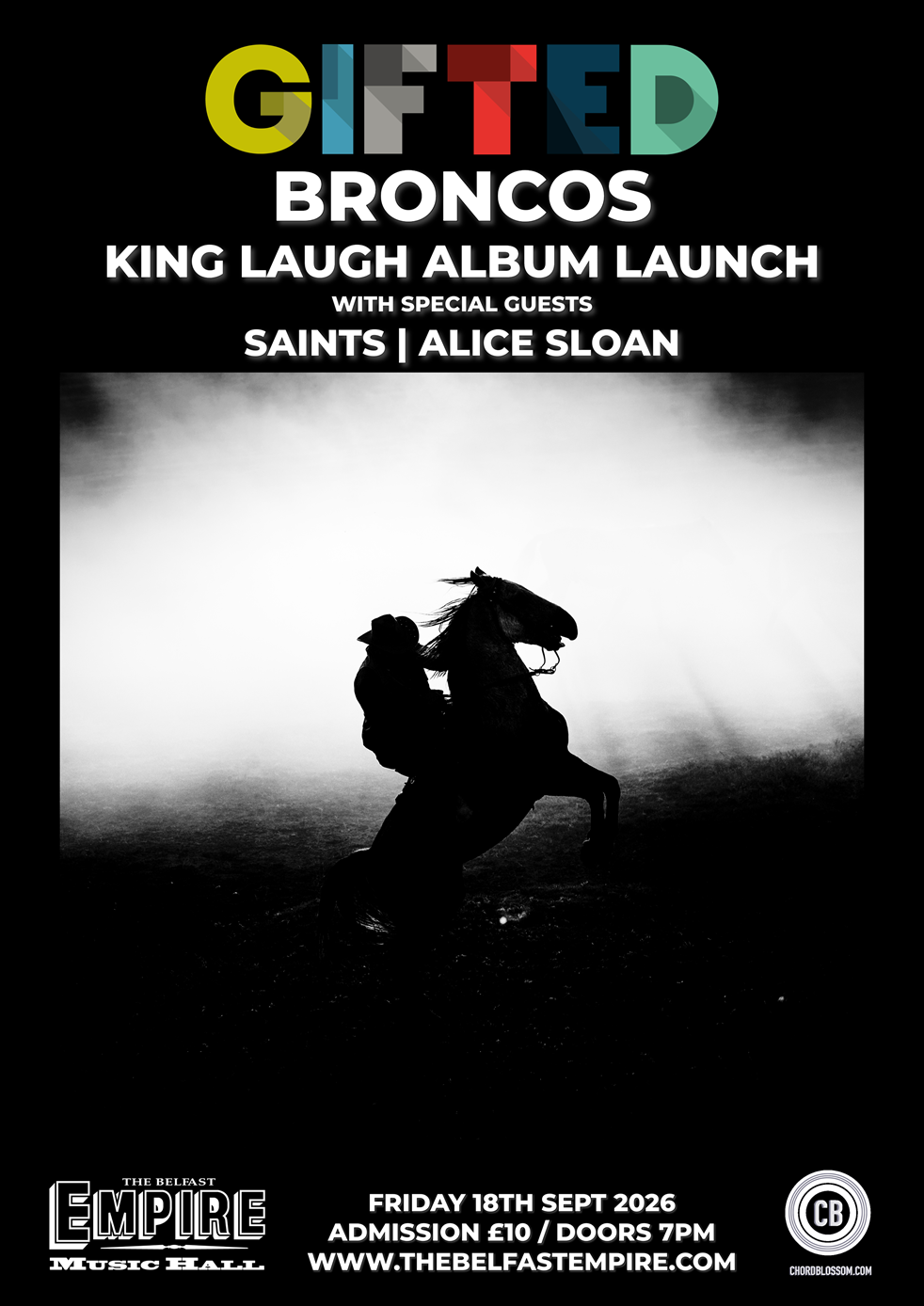 GIFTED - 18 September 2026 - Broncos Album Launch with Saints and Alice Sloan - Belfast Empire