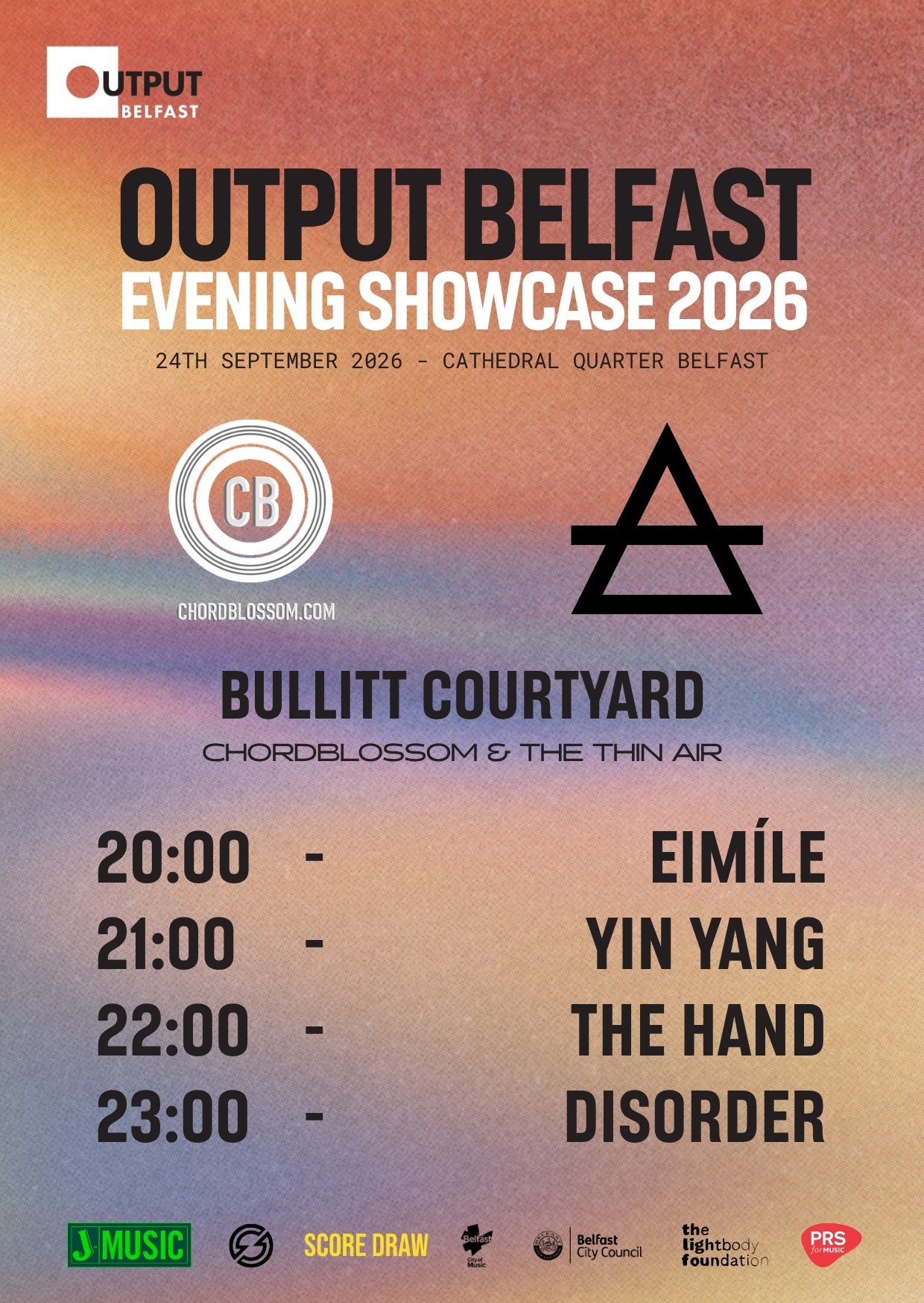 Output Belfast 2026 Chordblossom Evening Showcase Poster